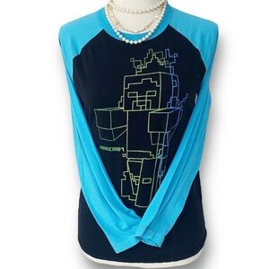 2010s Scene Emo Minecraft Long Sleeve Top Sz S
